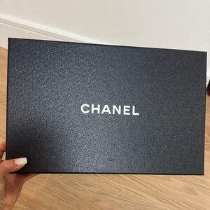 CHANEL Black Gift Box with White Logo